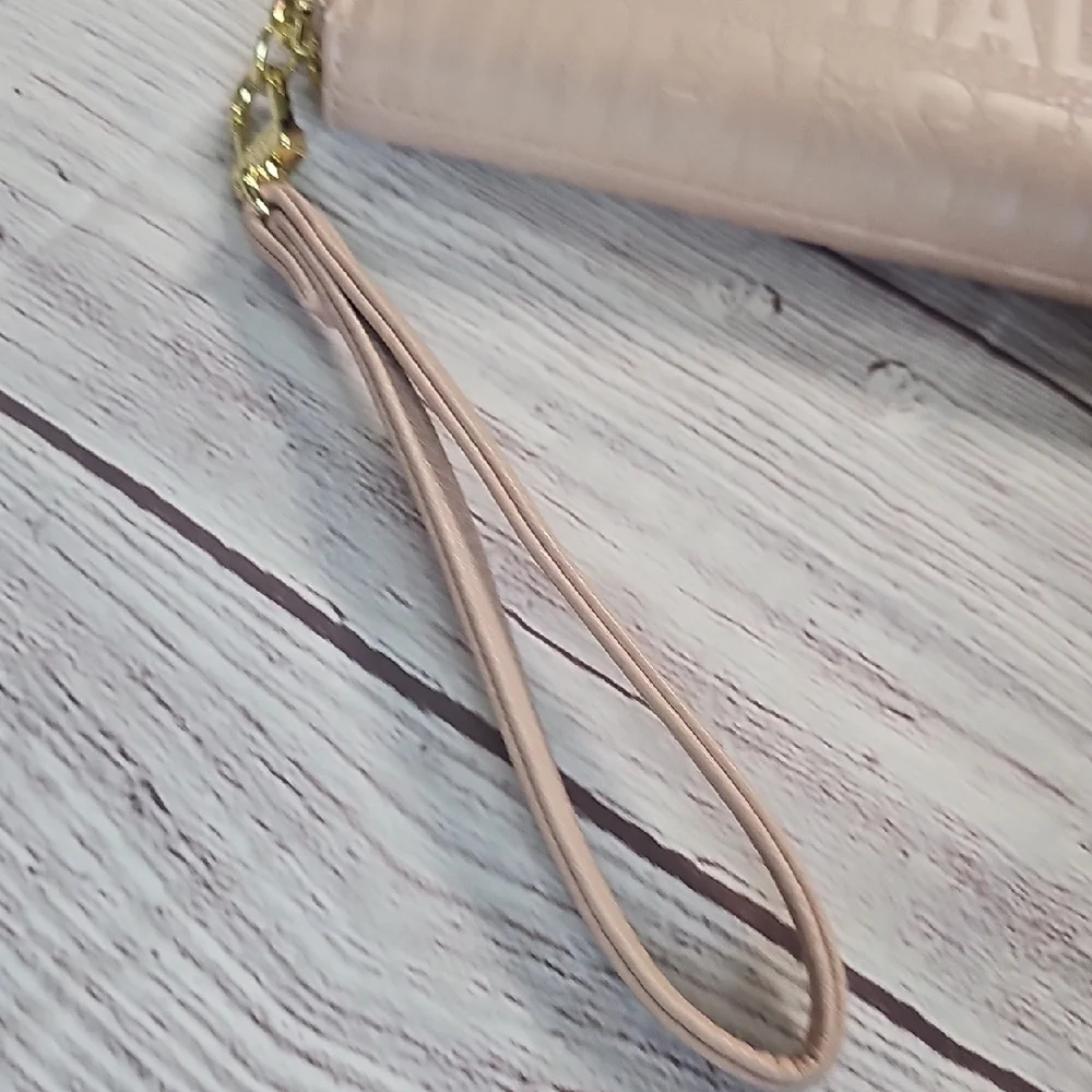 Steve Madden Dusty Pink Wallet Wristlet Textured Leather - Picture 5 of 15